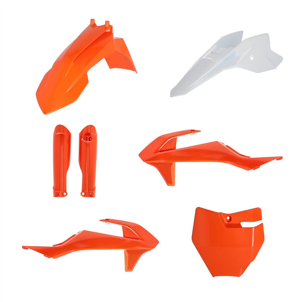 Acerbis Full Plastic Kit Orange White For KTM SX-E 3 2023-2024