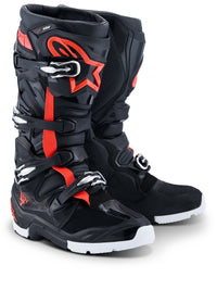 Alpinestars 2026 Tech 7 Enduro Drystar MX Boots Black Red Flou White