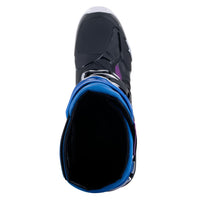 Alpinestars 2026 Tech 10 Supervented Motocross Boots Black Enamel Blue Purple White