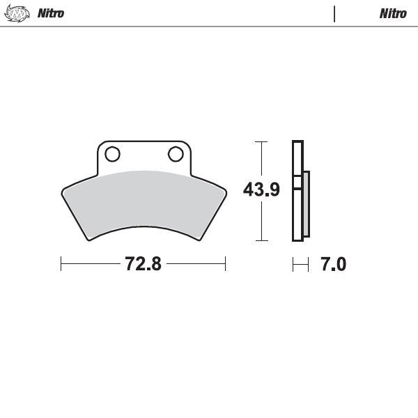 Moto-Master Front Left Nitro Sintered Brake Pads For Polaris Big Boss 350 Middle Axle Brake 1993