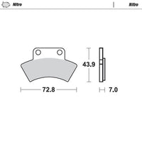 Moto-Master Front Left Nitro Sintered Brake Pads For Polaris Big Boss 350 Middle Axle Brake 1993