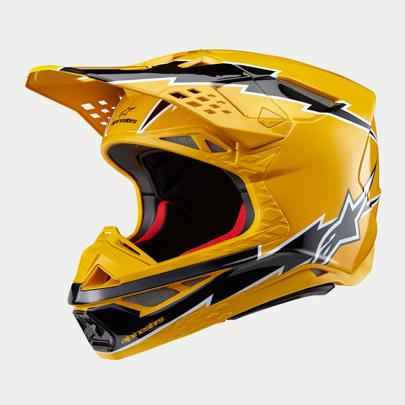 Alpinestars 2024 Supertech SM10 Ampress Black Yellow Motocross Helmet