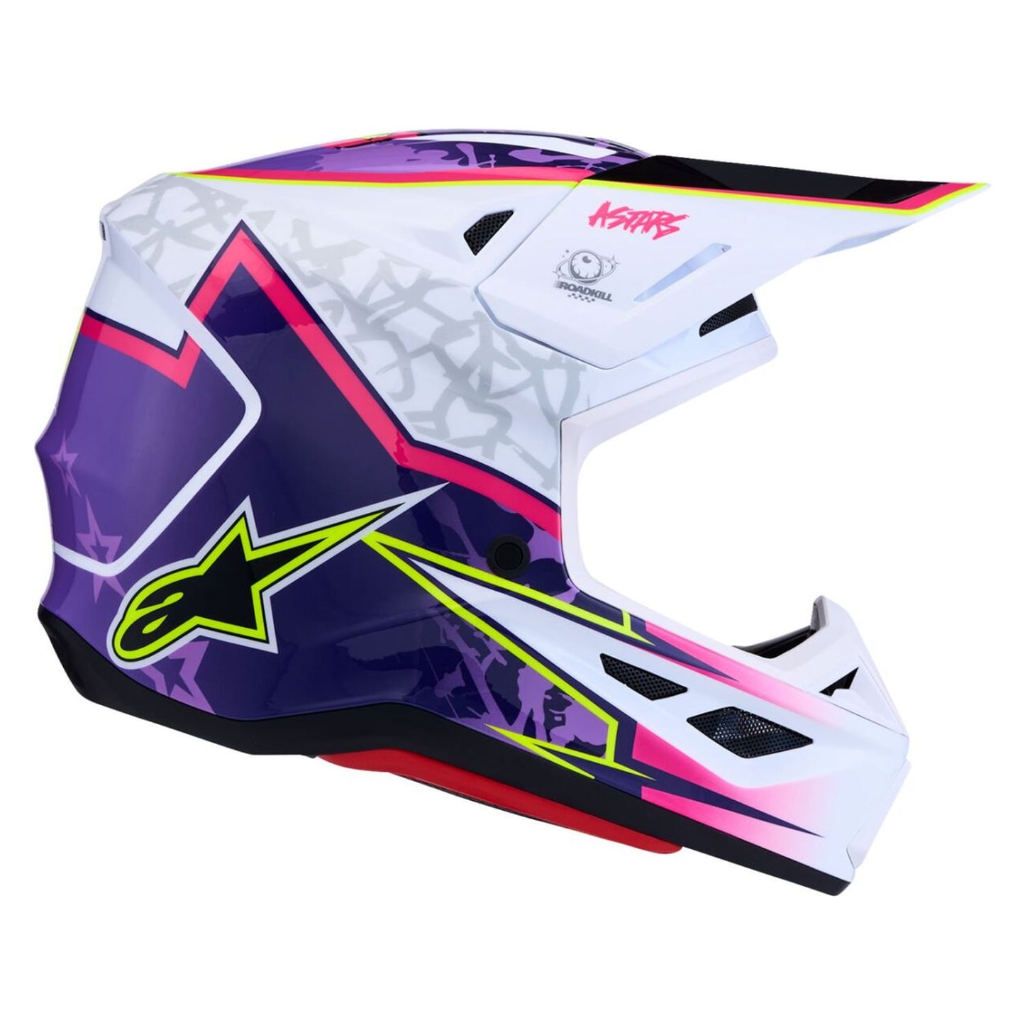 Alpinestars 2027 S-M7 Blaster MX Helmet Purple Pink White