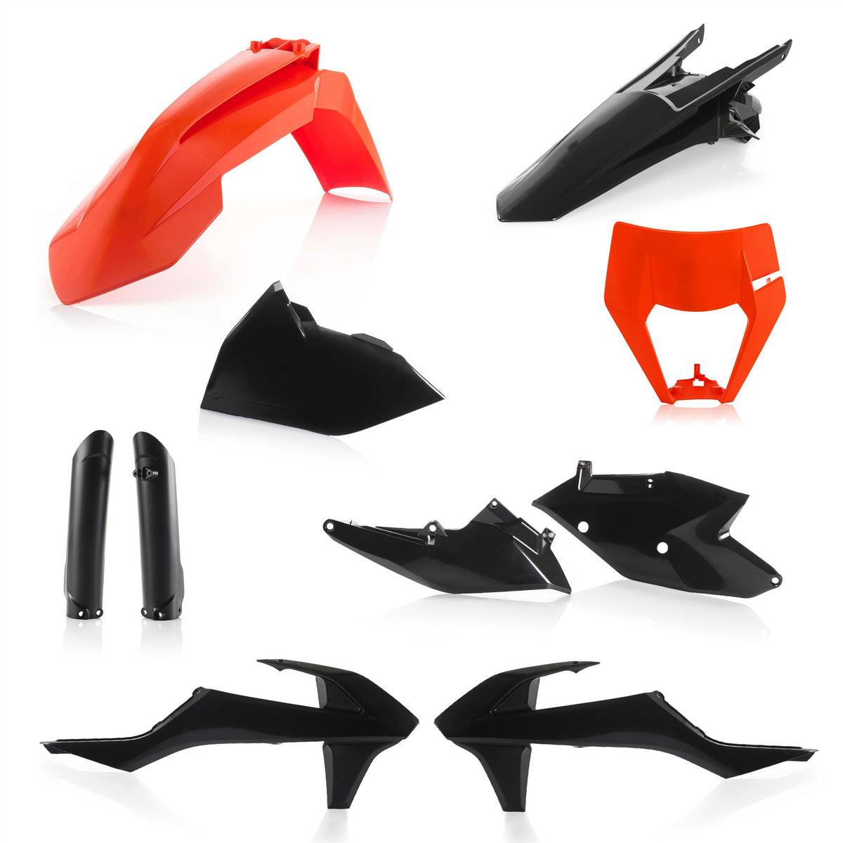 Acerbis Full Plastic Kit Black Orange For KTM EXC 250 2017