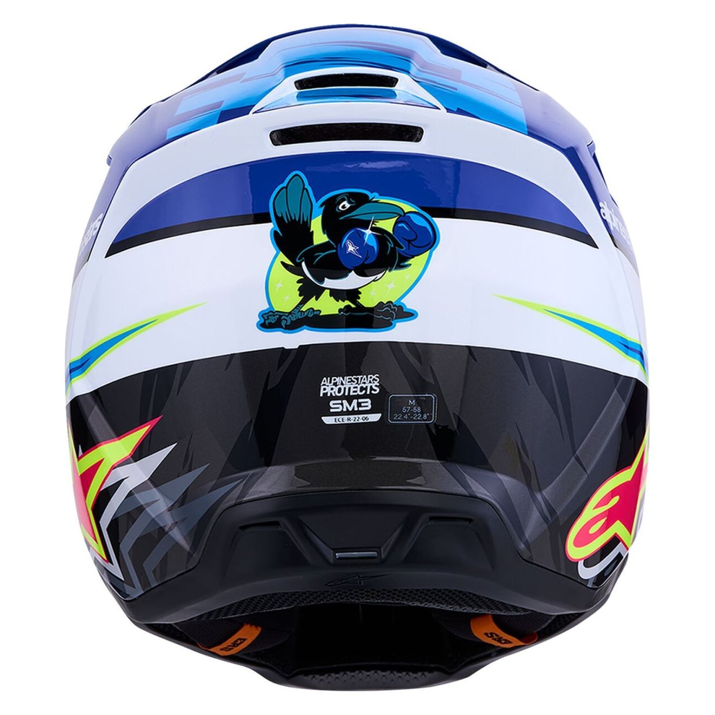 Alpinestars 2027 S-M3 Falcon MX Helmet Blue White Black Pink