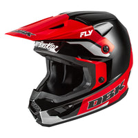 Fly Racing 2026 Motocross Helmet Kinetic DBK Black Red Grey