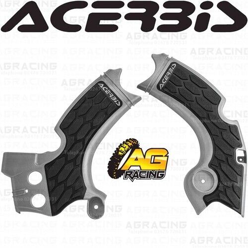 Acerbis X-Grip Frame Protector Guards Grey Black For Kawasaki KX 250F 2015-2019