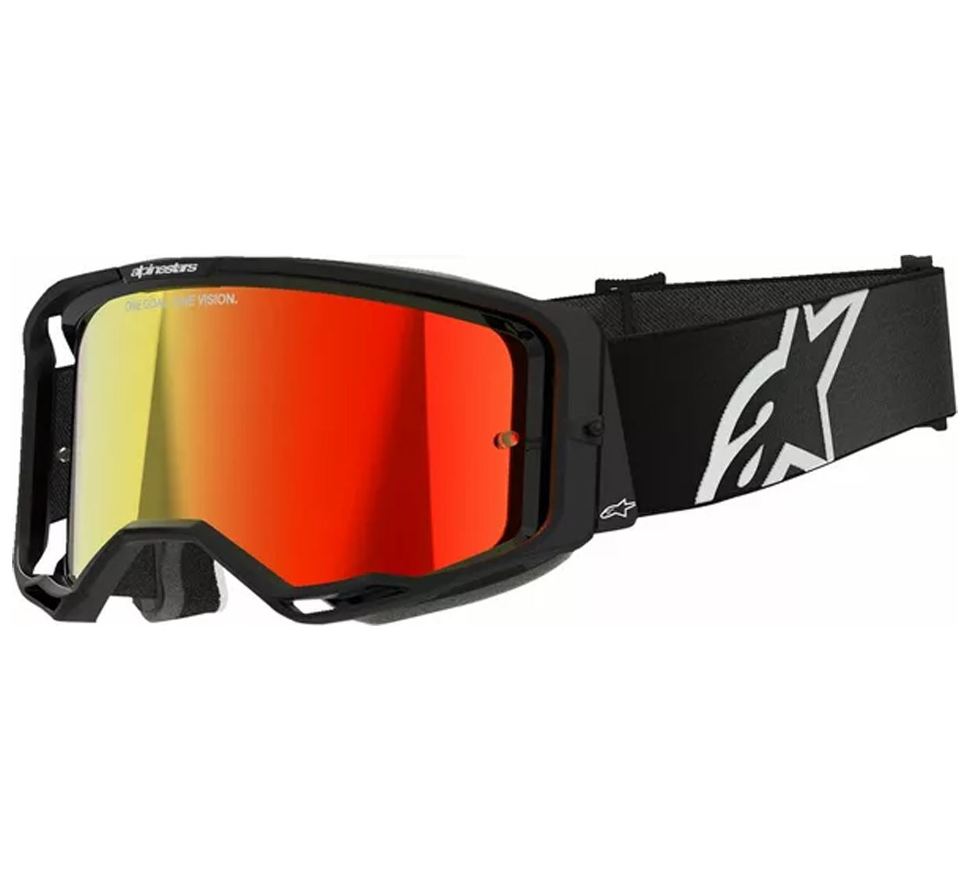 Alpinestars 2025 Goggles Vision 8 Corp Black Mirror Red