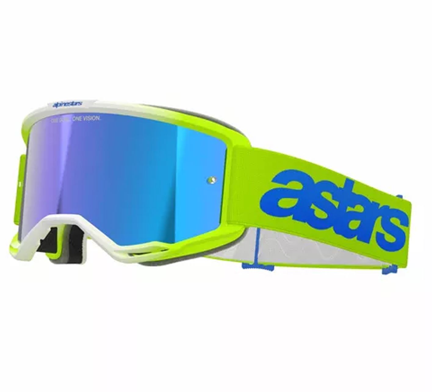Alpinestars 2025 Goggles Vision 5 Blaze Yellow Blue Mirror Blue