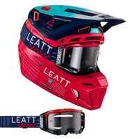 Leatt 2024 Helmet Moto 8.5 V23 Red with 5.5 Goggles Bag Quad