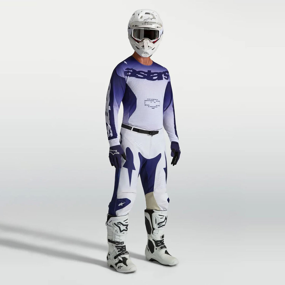 Alpinestars 2027 Racer Air Amber MX Combo Kit Blue Navy White