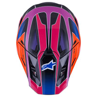 Alpinestars 2026 SM7 Fuse Motocross Helmet Blue Purple Pink