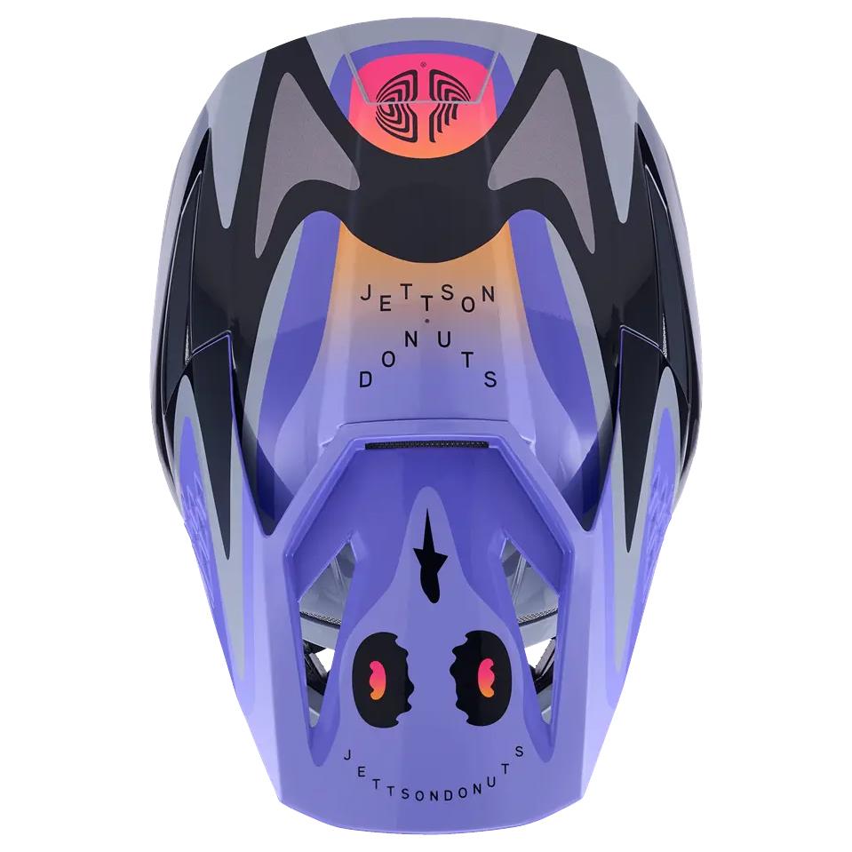 Alpinestars 2026 SM3 Jettson Youth Motocross Helmet Grey Purple Black Glossy