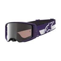 Alpinestars 2026 Supertech Hunter Lawrence Signature Motocross Goggles Purple White Mirror Silver One Size