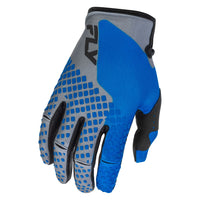 Fly Racing 2026 Motocross Gloves Kinetic Youth  Blue Grey Black