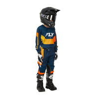 Fly Racing 2026 Motocross Combo Kit Kinetic Mutant Youth  Navy Orange