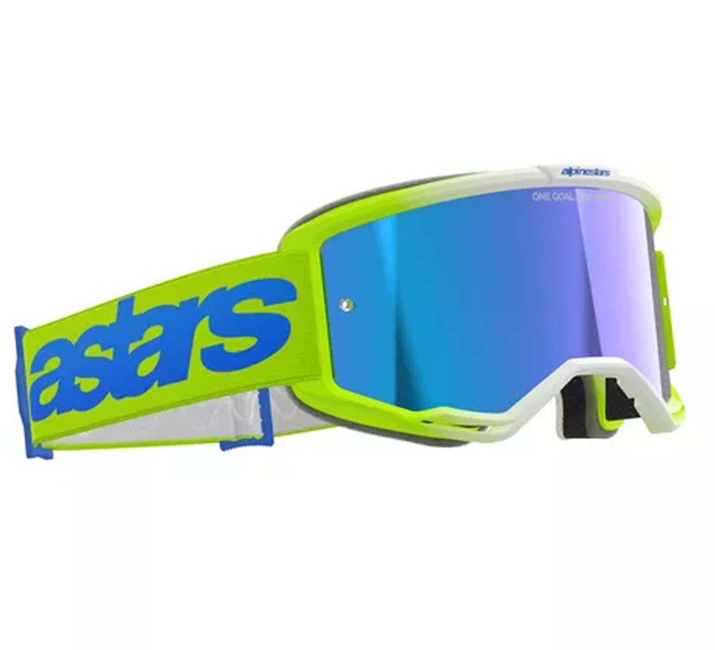 Alpinestars 2025 Goggles Vision 5 Blaze Yellow Blue Mirror Blue