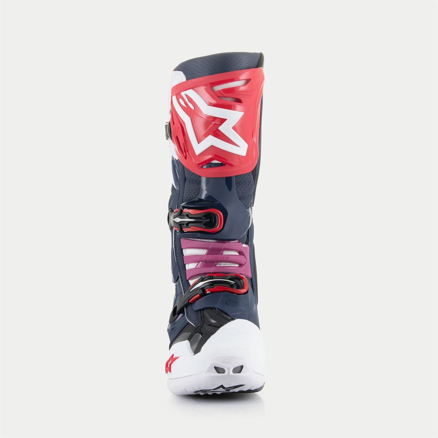Alpinestars 2025 Tech 10 Supervented Motocross Boots Night Navy White Rainbow
