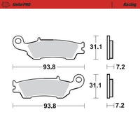 Moto-Master Front Left Pro Racing Sintered Brake Pads For Yamaha YZ 450 F 2008-2019