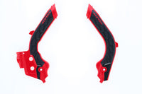 Acerbis X-Grip Frame Protector Guards Red Black For Gas Gas MC 125 2021-2023