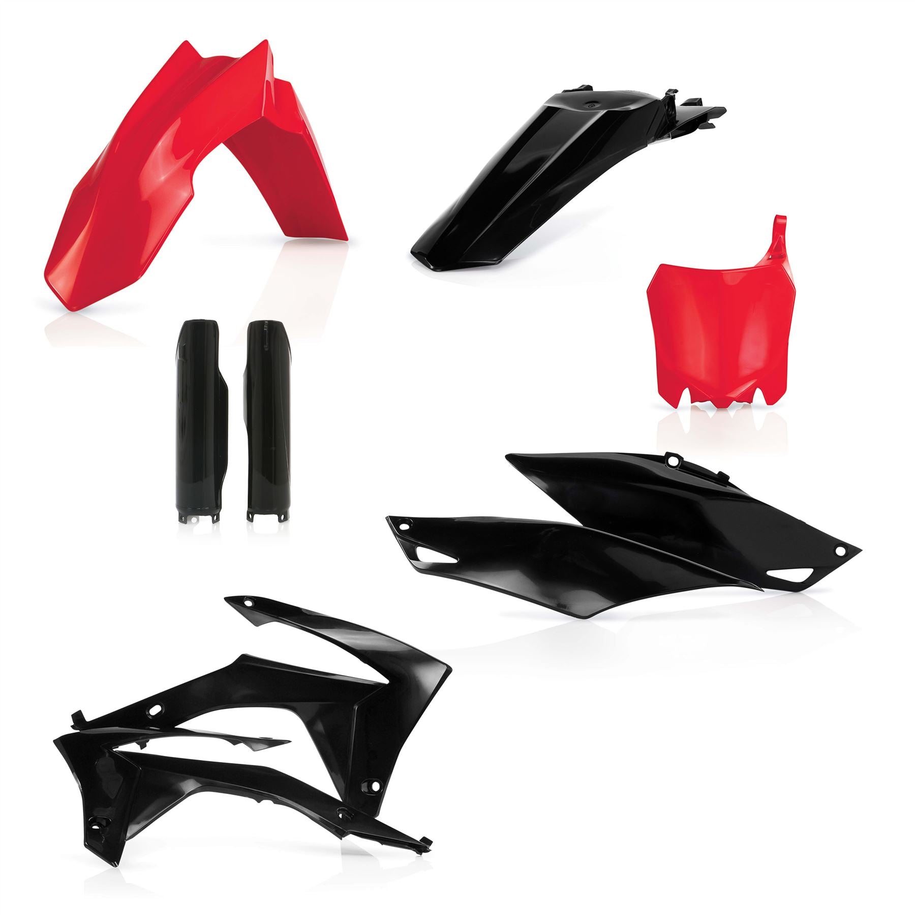 Acerbis Full Plastic Kit Red Black For Honda CRF 250R 2014-2017