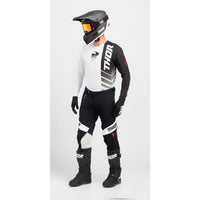 Thor Prime Analog Black White Motocross Combo Kit CLEARANCE