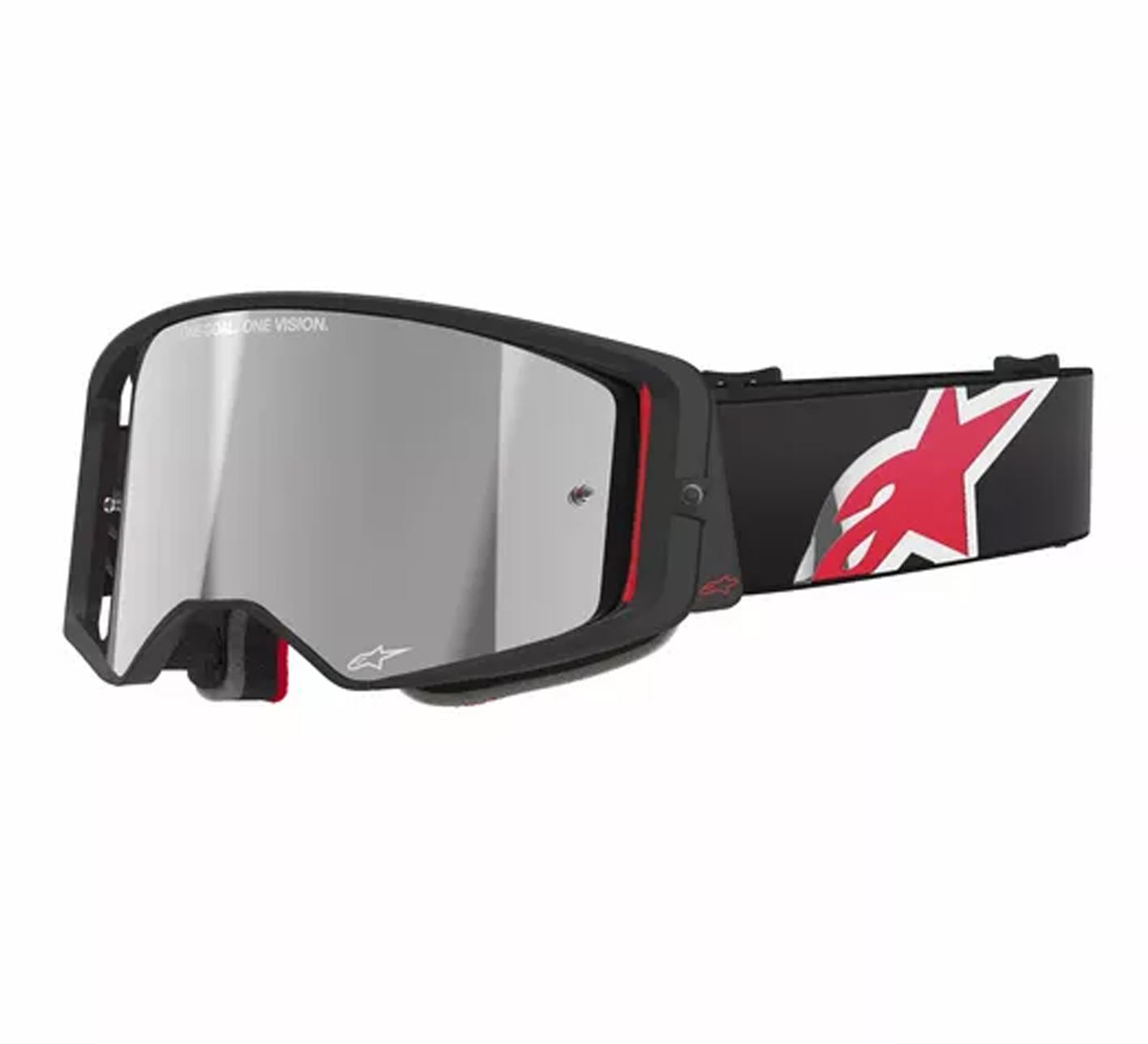 Alpinestars 2025 Goggles Supertech Corp Absolute Vision Black Red Mirror Silver