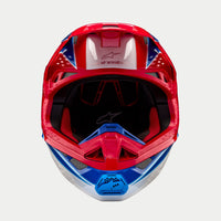 Alpinestars 2024 Supertech SM10 Aeon Bright Red Blue Motocross Helmet