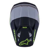 Alpinestars 2026 SM3 Radium Motocross Helmet Gray Black Yellow Flo Matt