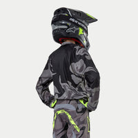 Alpinestars 2024 Racer Tactical Youth Motocross Jersey Cast Gray Camo Magnet
