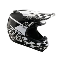 Troy Lee Designs 2025 Motocross Helmet GP Check Up White Black