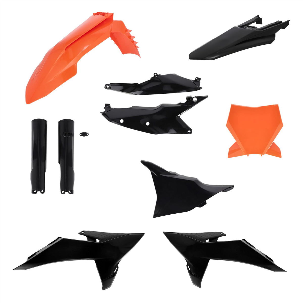 Acerbis Full Plastic Kit Black Orange For KTM SX 300 2025-2027