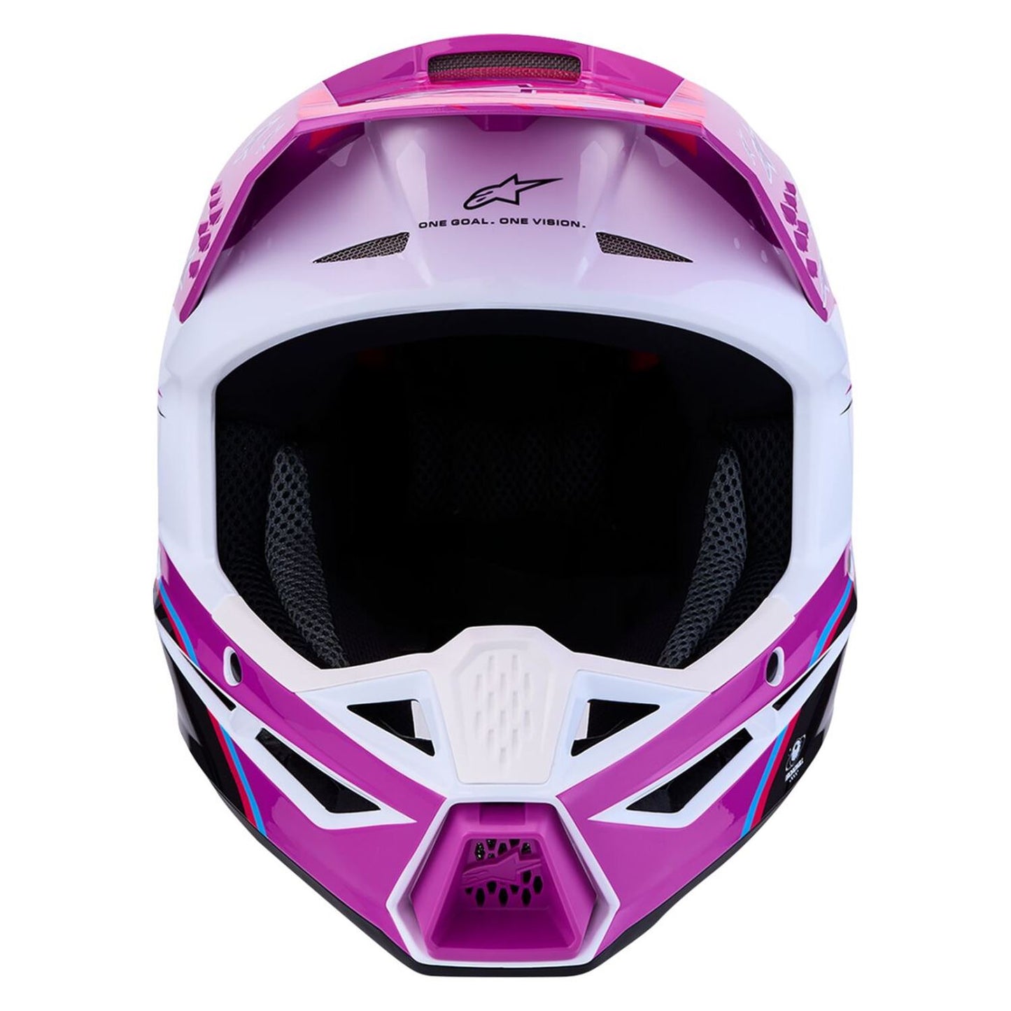 Alpinestars 2027 S-M3 Youth Falcon MX Helmet Purple White Black Pink