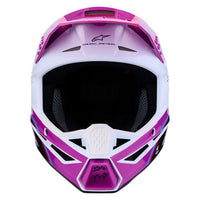 Alpinestars 2027 S-M3 Youth Falcon MX Helmet Purple White Black Pink