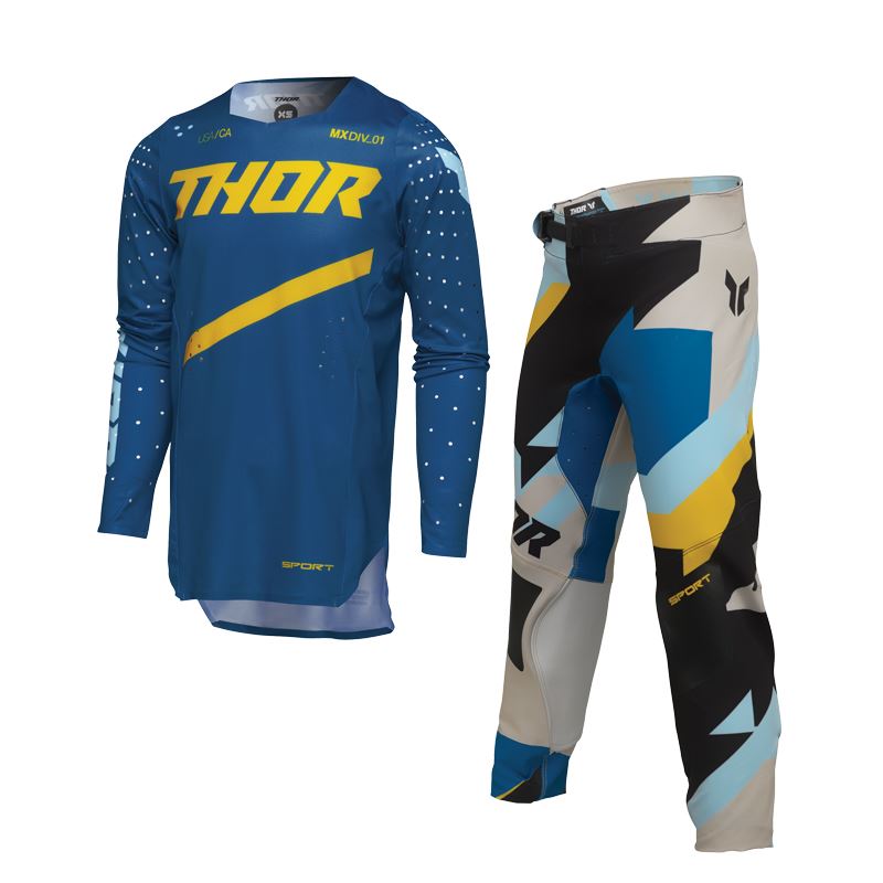 Thor 2025 Motocross Combo Kit Youth Sportmode Brave Blue