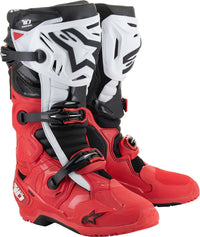 Alpinestars 2026 Tech 10 Enduro Adventure Boots Bright Red Black