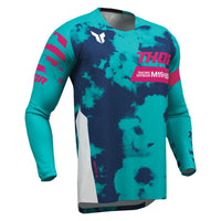 Thor 2026 Youth Launchmode Bleach White Aqua MX Combo Kit