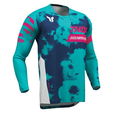 Thor 2026 Youth Launchmode Bleach White Aqua MX Combo Kit