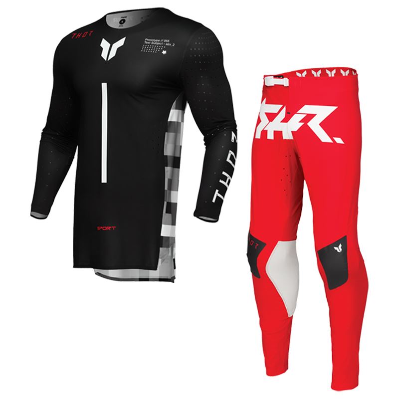 Thor 2025 Motocross Combo Kit Sportmode Riot Black Red