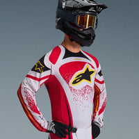 Alpinestars 2026 Techstar Nomur Motocross Jersey Light Grey Red Black