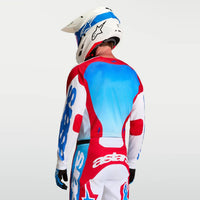 Alpinestars 2027 Racer Hunt MX Jersey White Fire Red Ucla Blue