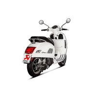 Akrapovic Stainless Steel Black Line Slip On Silencer For Vespa GTS 125 IGET ABS Super Racing Sixties 2021-2022