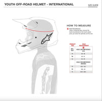 Alpinestars 2027 S-M3 Youth Falcon MX Helmet Red White Blue Yellow Flou