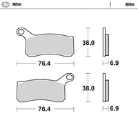 Moto-Master Front Left Nitro Sintered Brake Pads For KTM 525 XC 2008-2013
