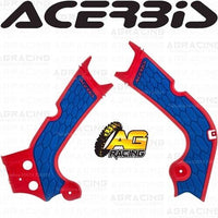 Acerbis X-Grip Frame Protector Guards Red Blue For Honda CRF 450 R 2017-2018