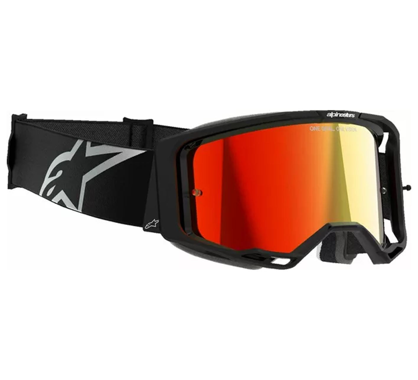 Alpinestars 2025 Goggles Vision 8 Corp Black Mirror Red