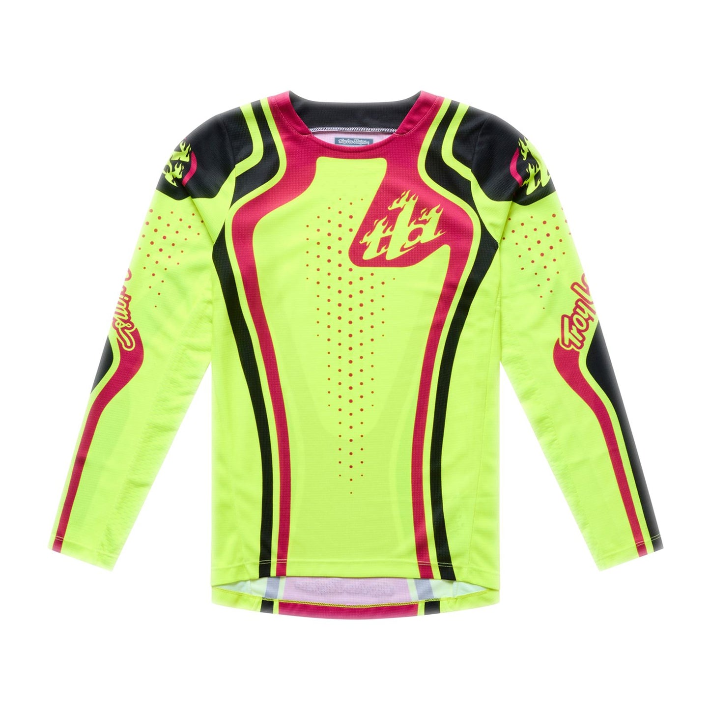 Troy Lee Designs Spring 2026 Youth GP Pro Roller MX Jersey Flo Yellow Fuchsia