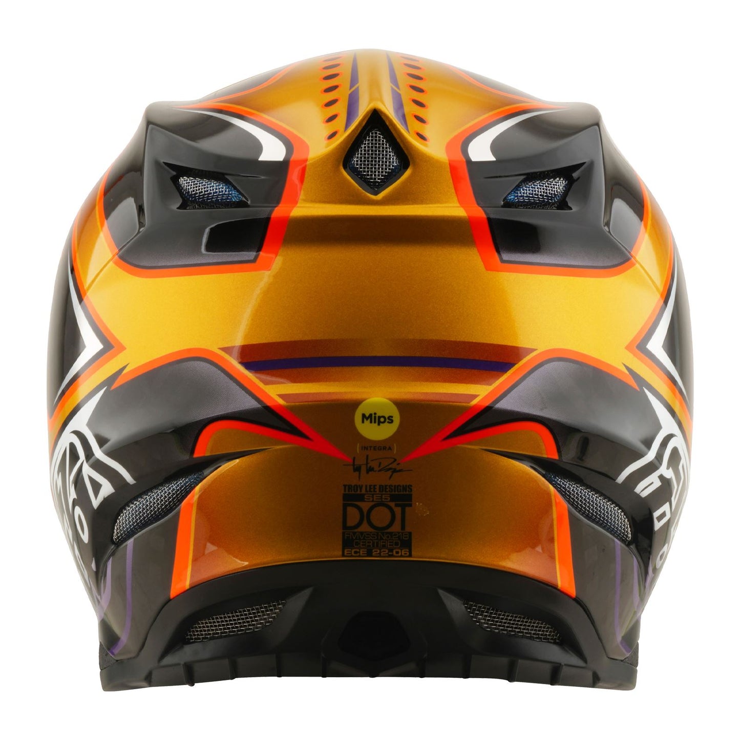 Troy Lee Designs Spring 2026 MX SE5 Carbon Overspray Helmets Gold