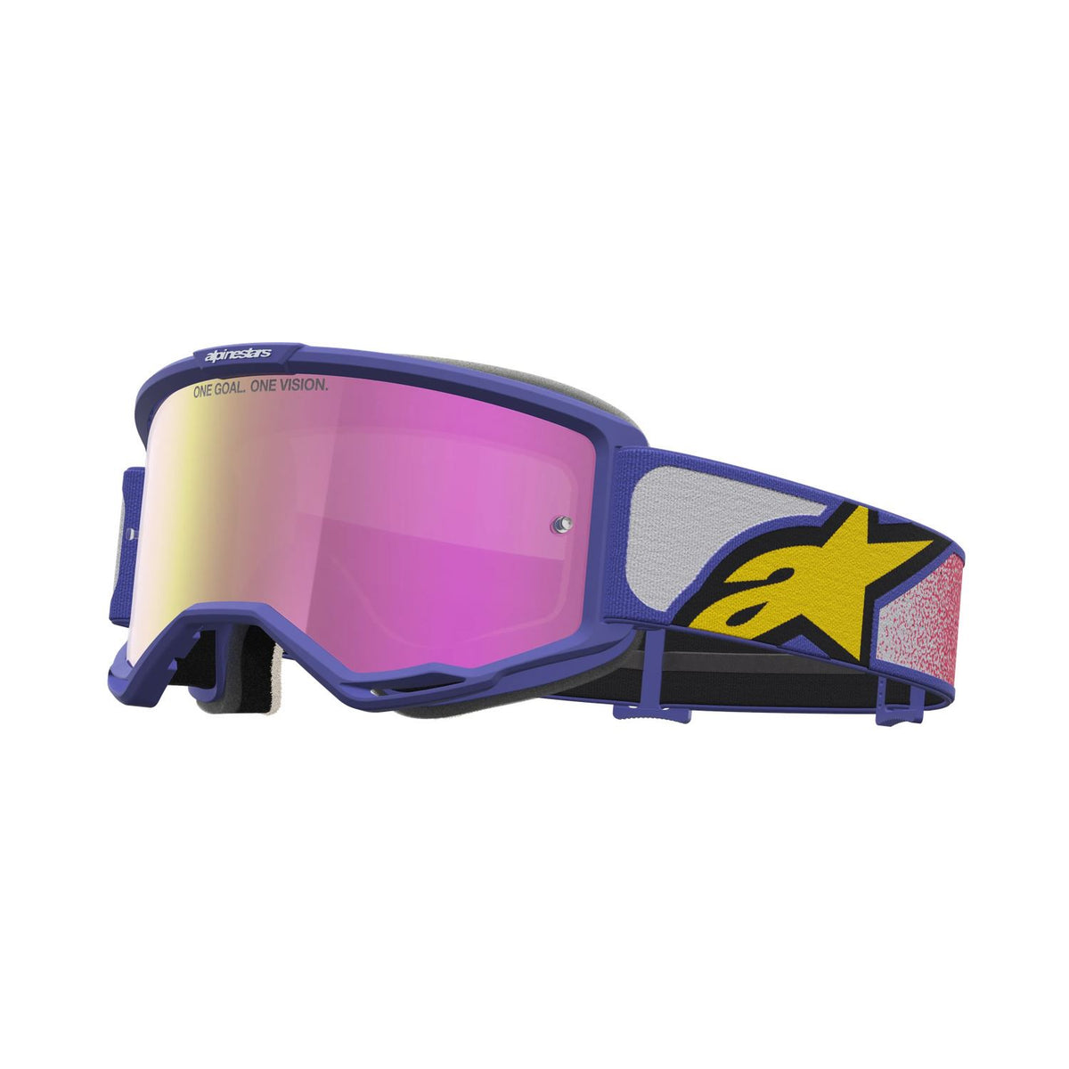 Alpinestars 2027 Vision 5 Drag MX Goggles Red Purple Mirror Pink