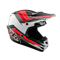 Troy Lee Designs 2025 Motocross Helmet SE4 Polyacrylite Block Youth Charcoal Red